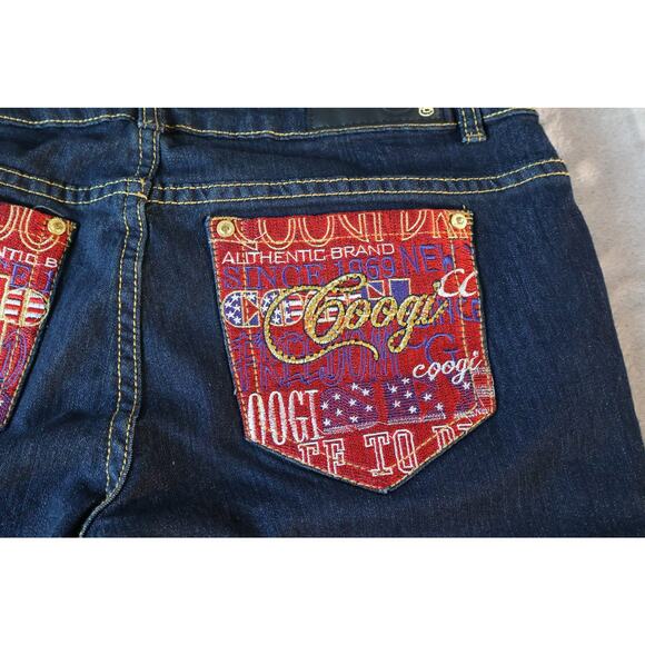 Coogi Jeans Womens 14W Indigo Blue Embroidered Pocket Stretch Denim New Tags - Picture 10 of 12